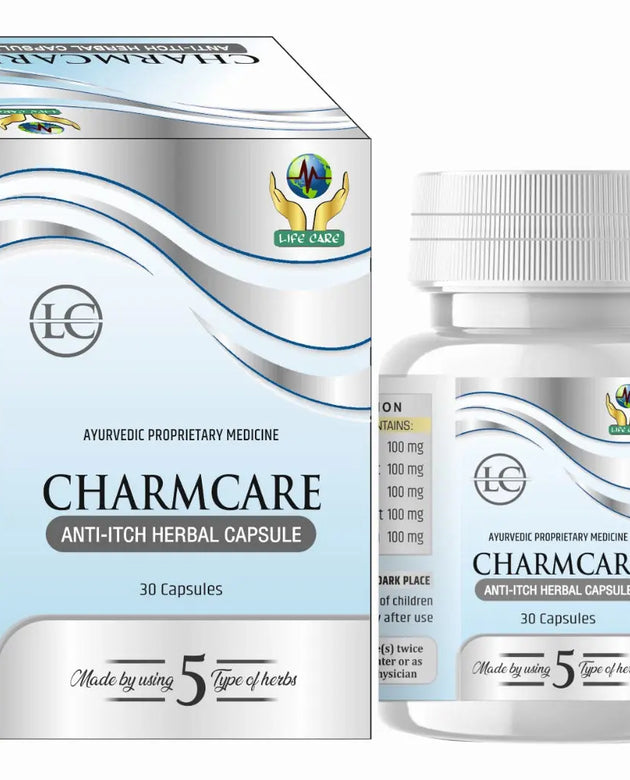 Charmcare Herbal Capsule | Anti-Itch Herbal Capsule | 30 Capsules Life Care Ayurvedic