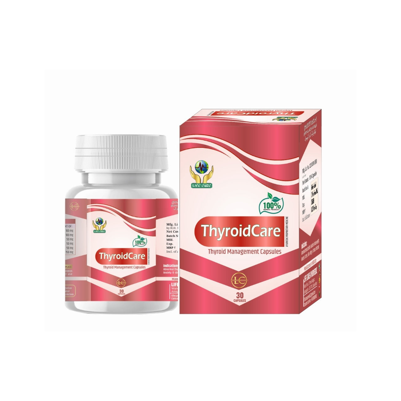 ThyroidCare Capsules | Thyroid Management Capsules | 30 Capsules Life Care Ayurvedic