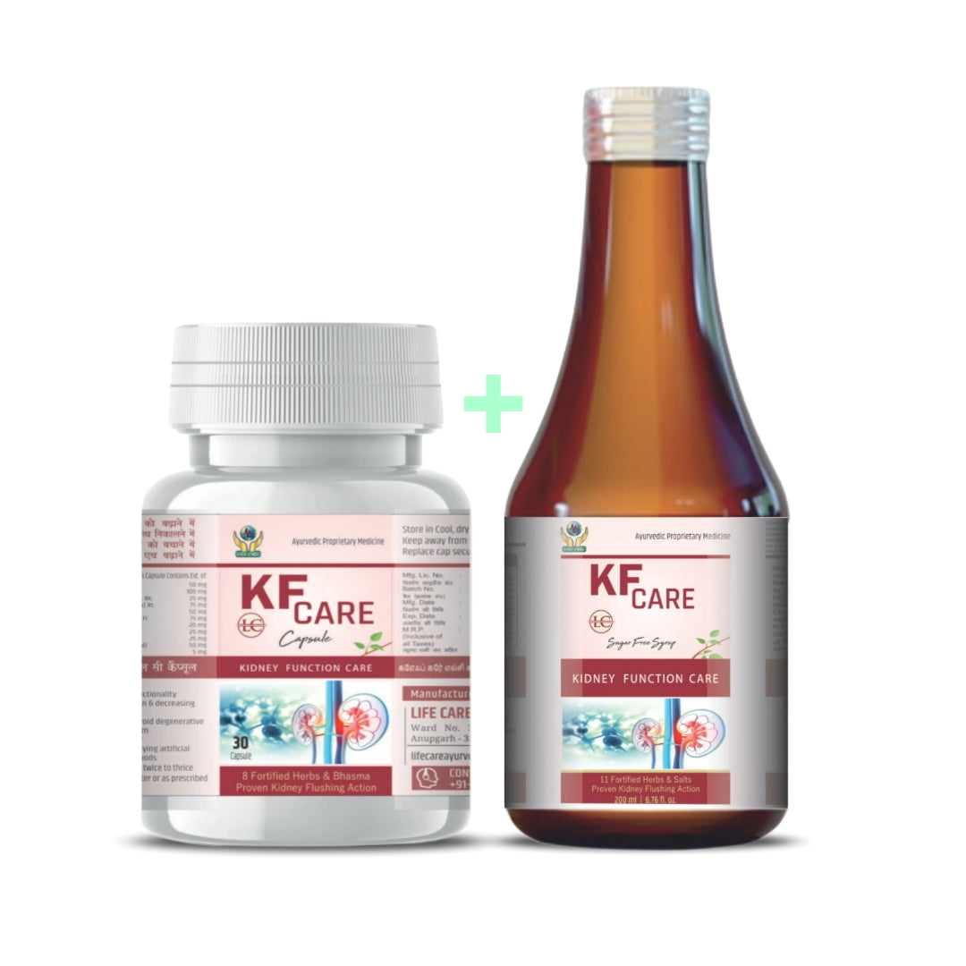 KF Care Ayurvedic Kidney Health Combo (Syrup + Capsules) Lifecare Ayurvedic