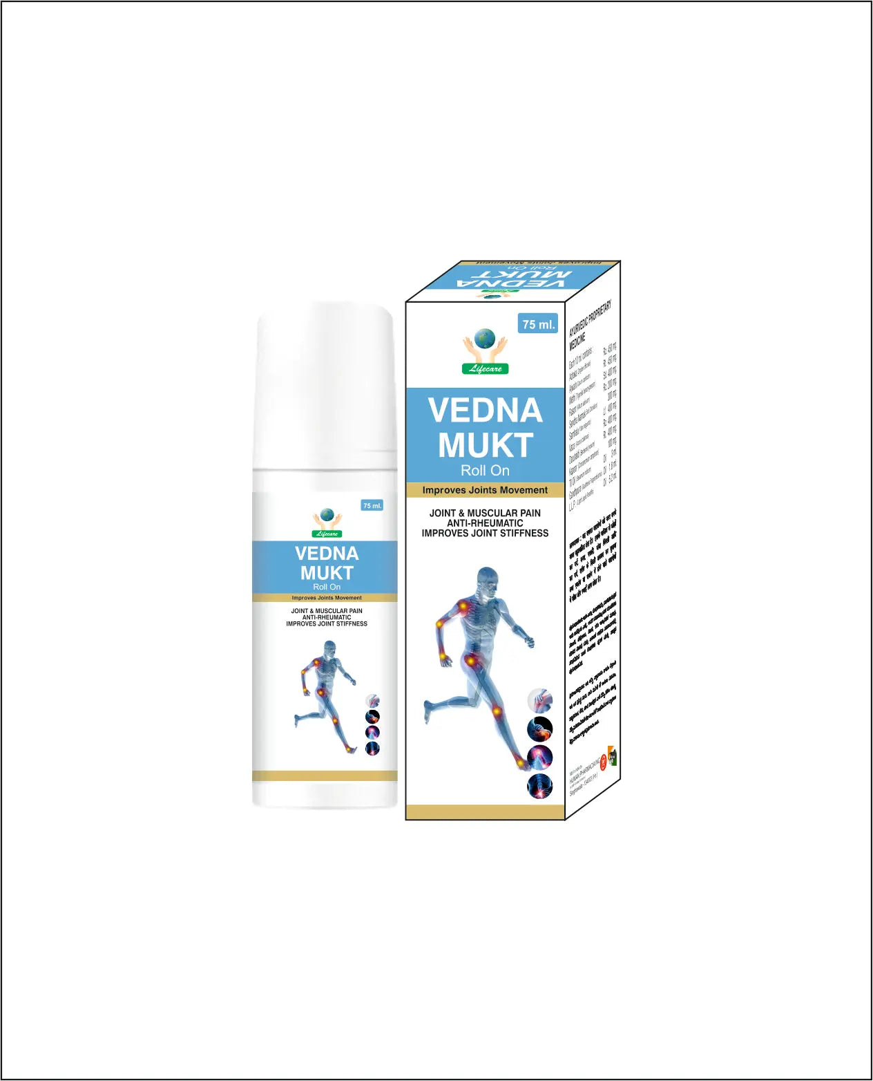 Vedna Mukta Roll On | 75ml Life Care Ayurvedic