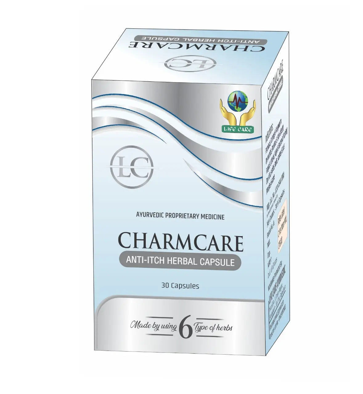 Charmcare Herbal Capsule | Anti-Itch Herbal Capsule | 30 Capsules Life Care Ayurvedic