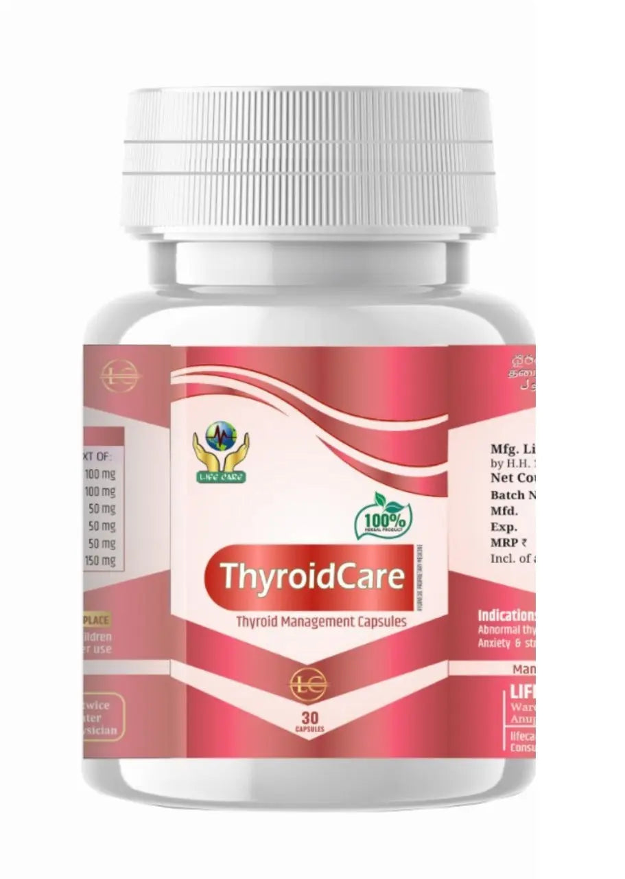 ThyroidCare Capsules | Thyroid Management Capsules | 30 Capsules Life Care Ayurvedic