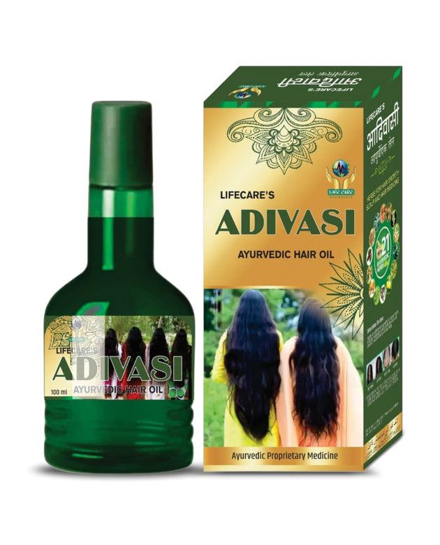 Adivasi Ayurvedic Hair Oil for Hair Growth & Fall Control (100ml) Life Care Ayurvedic