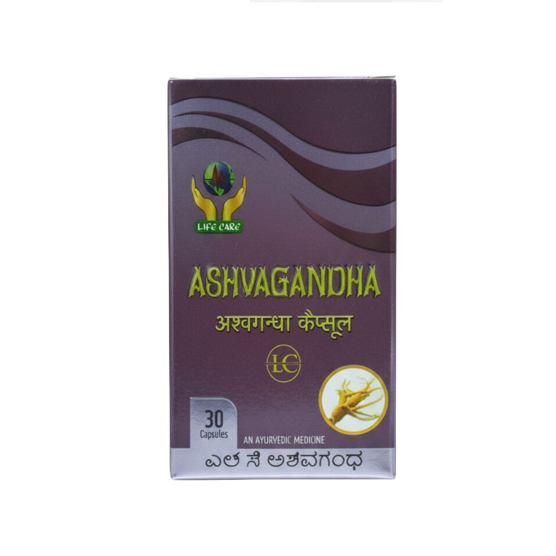 ASHVAGANDHA CAPSULE | 30 CAPSULES Life Care Ayurvedic