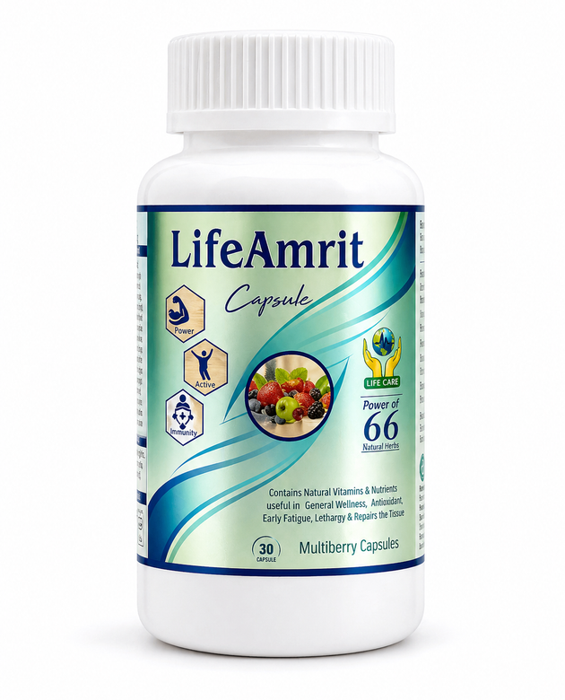 LifeAmrit Vitamins & Minerals Capsule | Ayurvedic Multivitamin for Energy, Strength & Immunity | 30 Capsules